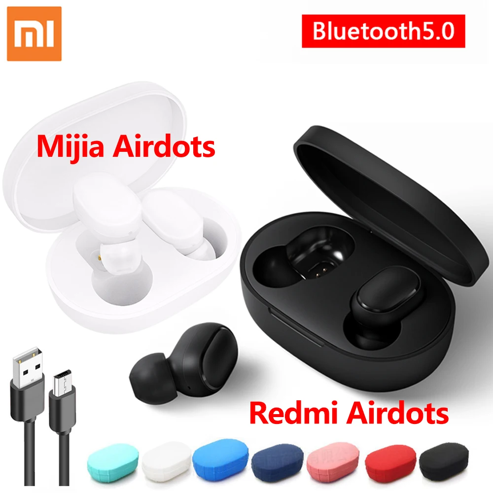 Xiaomi Redmi AirDots Auriculares Bluetooth 5.0 con Control Asistente De Voz De Googl Mini Auriculares Bluetooth Earphones inal/ámbricos In Ear Headset Deportivos est/éreo con Caja de Carga Port/áti