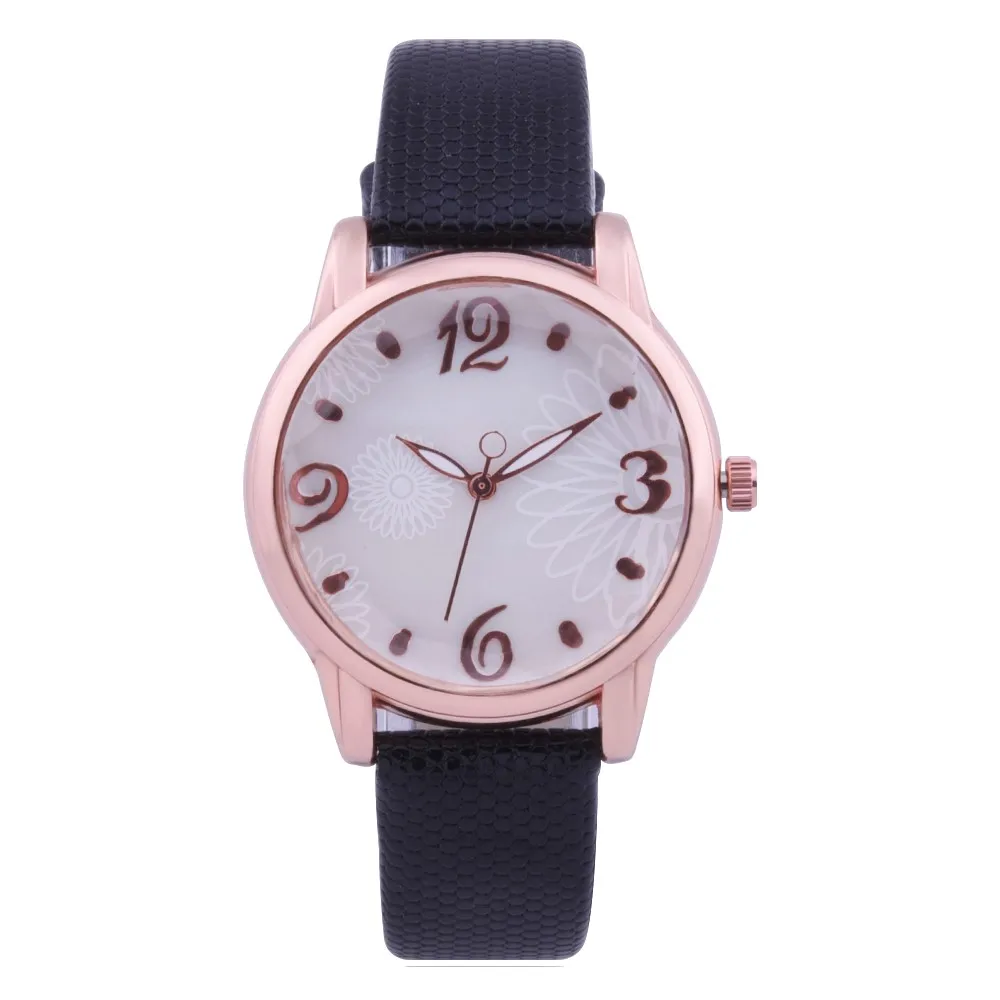 

Drop Shipping Watches Women's Fashion Leather Band Analog Quartz Round Wrist Watch Watches Lover's Gift Free Shipping c925