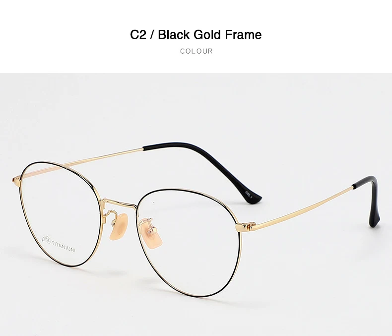 Yok's Сверхлегкий круглый чистый титан оптические оправы для очков для женщин, очки по рецепту, гибкие очки для близорукости W1209