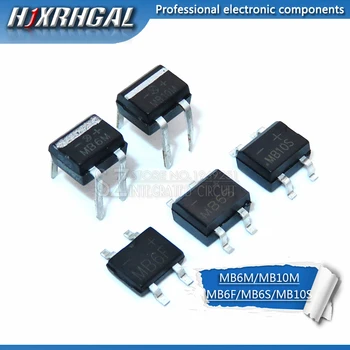 

100pcs MB6S MB6M MB10S MB10M MB6F 0.5A 600V Miniature Bridge Rectifier new original hjxrhgal