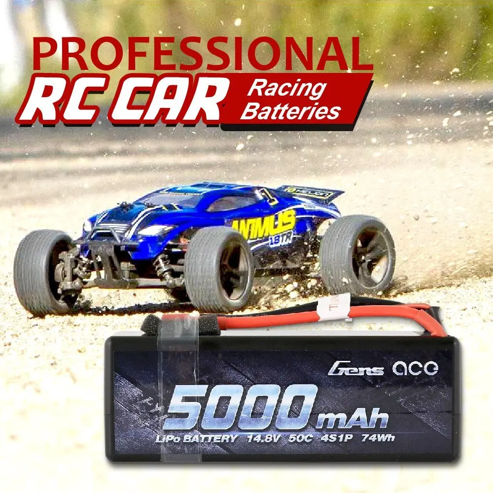 Gens ace Lipo аккумулятор 14,8 V 5000mAh Lipo 4S 50C RC аккумулятор Deans разъем для 1/8 1/10 автомобилей RC лодка высокая производительность