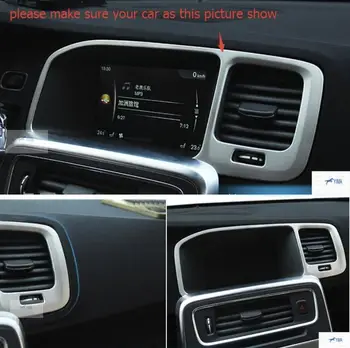 

Lapetus Car Styling Metal Navigation Control Panel Decorative Frame Cover Trims 1 Pcs For Volvo S60 V60