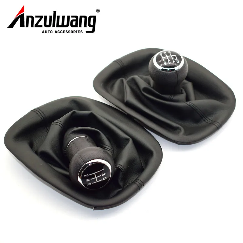 

5 Speed 6 Speed Car Gear Shift Knob Stick Gaiter Boot with Gear Shift Collars for Volkswagen Passat B5 1996-2005