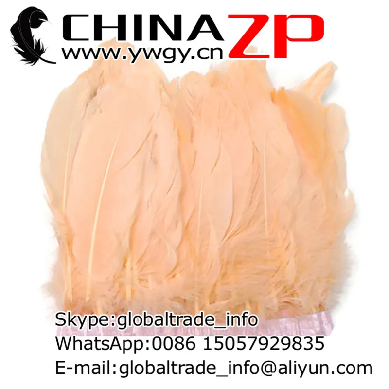 

Retail and Wholesale from CHINAZP Factory 10yards/lot Good Quality Dyed Peach Goose Feathers Trim