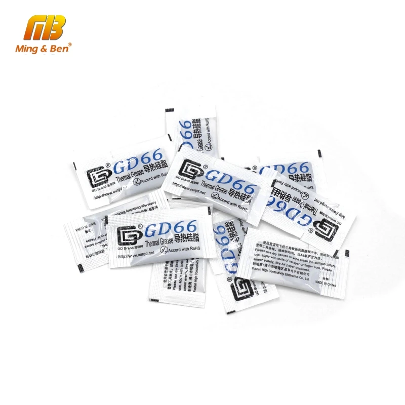10PCS GD66 Thermal Conductive Grease Paste Silicone Plaster For LED Chip Heatsink Compound Grams