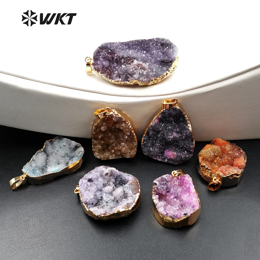 Buy WT P1163 Wholesale fashion jewelry dyeing druzy