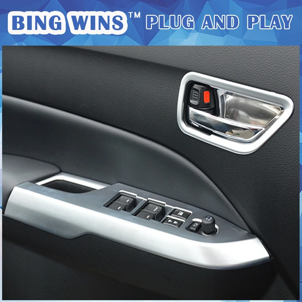 Chrome Interior Window Lifter Switch Cover For Suzuki Vitara Escudo 2016-2018