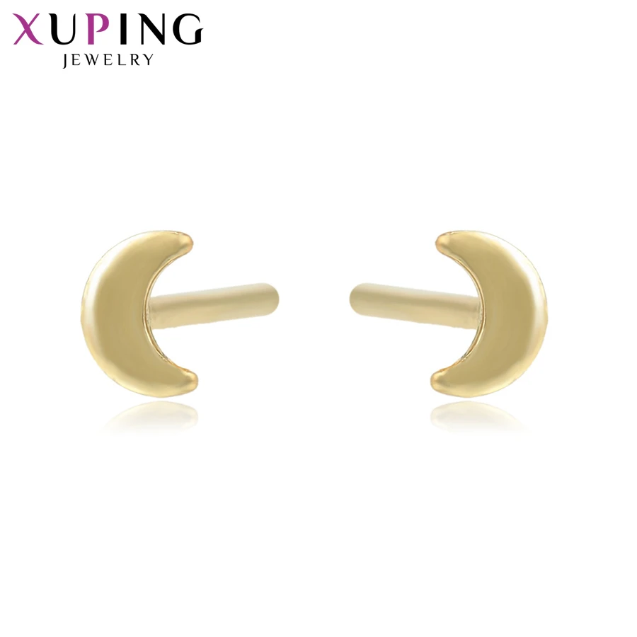 Мода Xuping элегантные серьги в форме полумесяца светло-желтого золота Цвет гвоздики с покрытием Для женщин Jewelry подарки S82, 7-95046