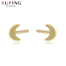 Мода Xuping элегантные серьги в форме полумесяца светло-желтого золота Цвет гвоздики с покрытием Для женщин Jewelry подарки S82, 7-95046