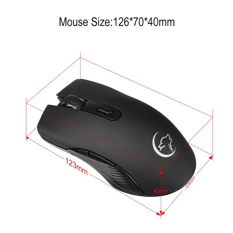 Wireless Optical Gaming Mouse 6 Keys 2 4GHz Optical Gaming Mice G829 for PC Computer Laptop 4