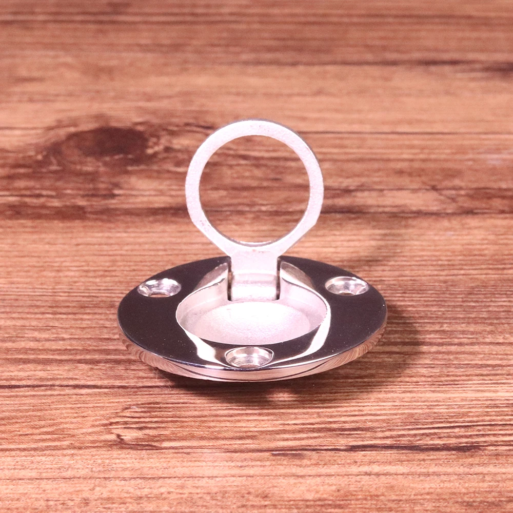 

1PC Stainless Steel Silver Boat Marine Round Ring Handle Flush Hatch Locker Cabinet Pull Lift