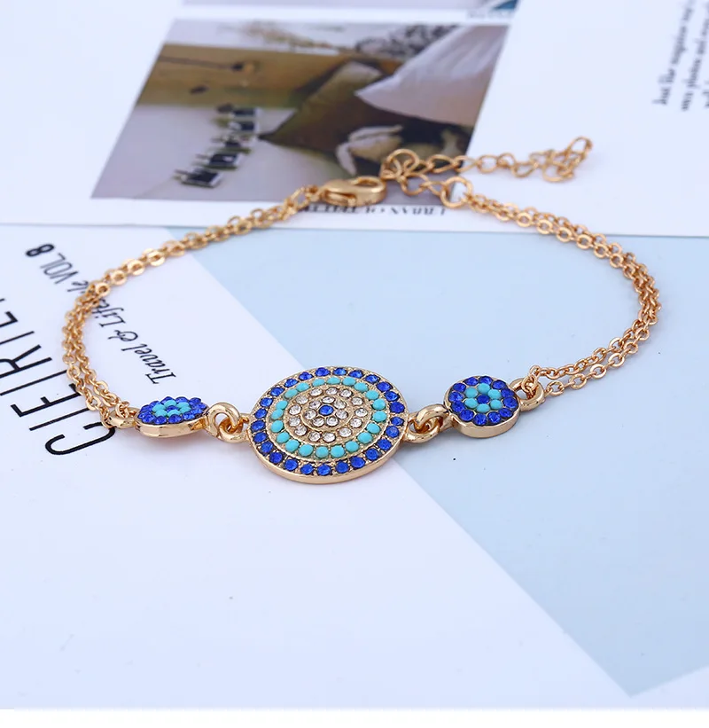 5pcs/set Jewelry Necklace Micro Pave Zircon Turkish Evil Eye set