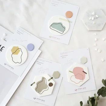 

4 pcs fresh color sticky notes impression post memo pad Diary planner marker it stickers Office School supplies FM177