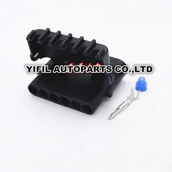 

100pcs/lot 6 Pin/Way Male Weather Pack Electrical Wire Plug Sealed Wiring Automobile Connector For Delphi 12010975