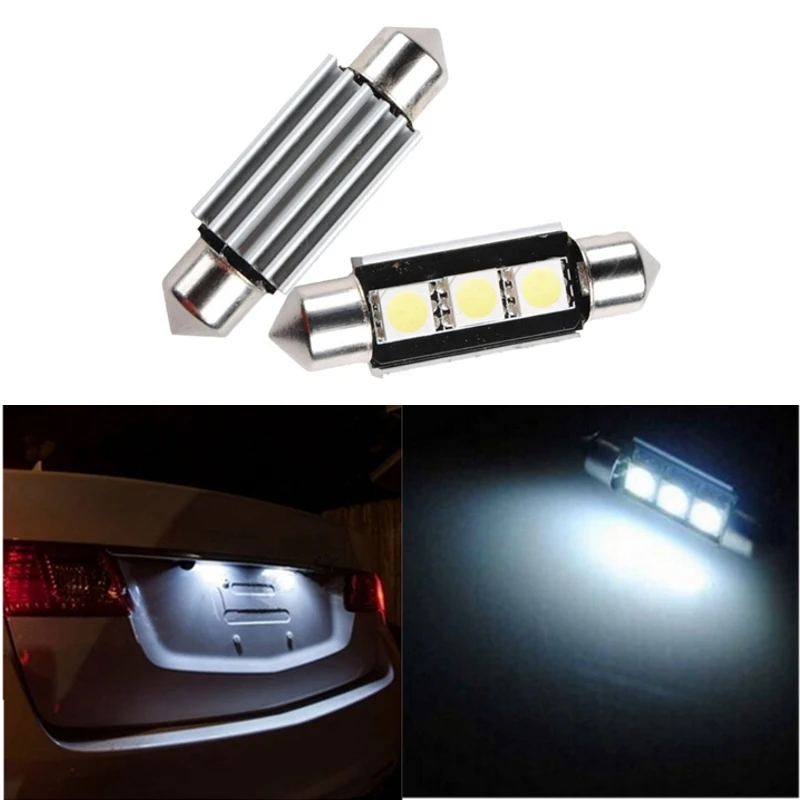 

36/39/41mm 12V 3 LED White DE3157 C5W Dome Festoon 5050 SMD CANBUS Error Free Auto Car Light Lamp Bulb Door Trunk License Plate
