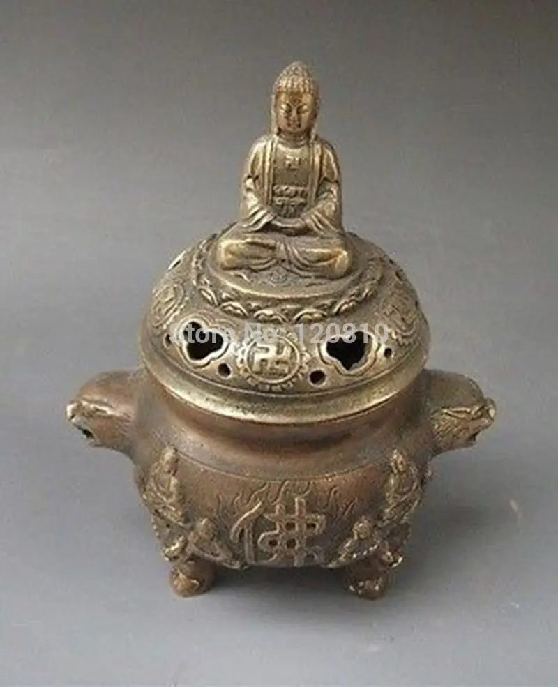 

Chinese Bronze carved ' Buddha' Incense Burners statue