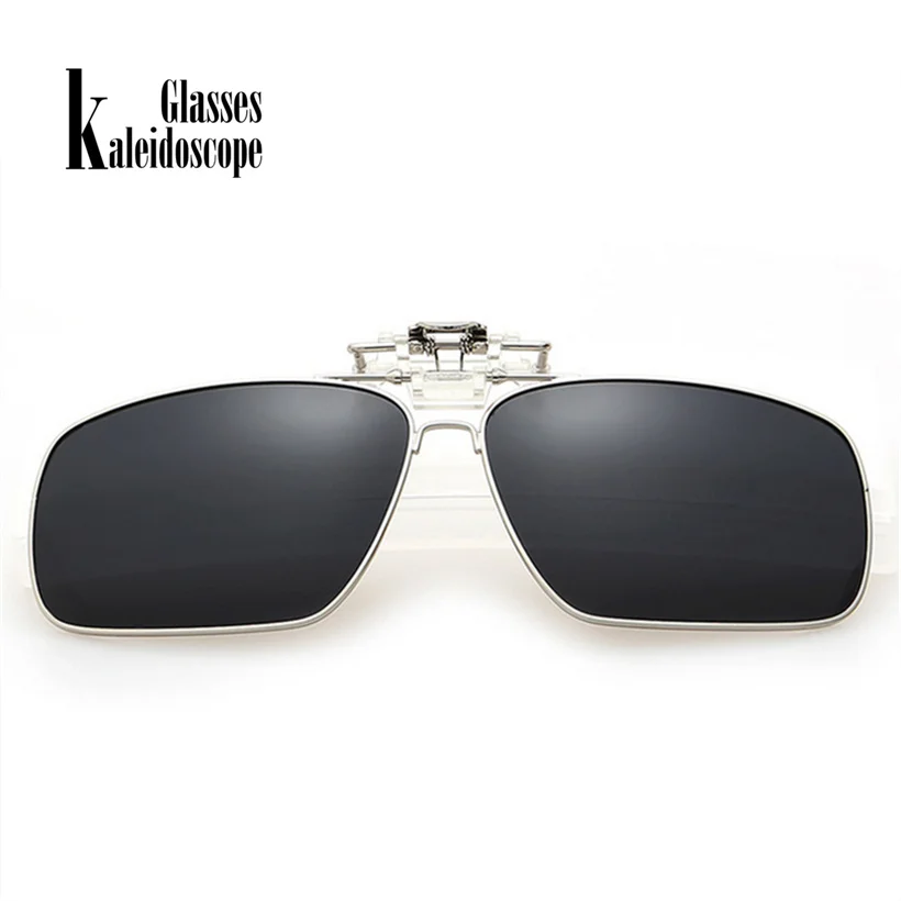 

Kaleidoscope Glasses Men Polarized Clip on Sunglasses Women Myopia Clip Sun Glasses Driving Square Metal Flip up Eyeglasses