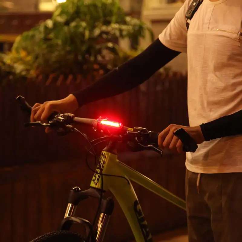 5 режимов, двойной цвет, супер яркий светодиодный задний светильник для велосипеда, велосипеда, велоспорта, перезаряжаемая USB лампа с кронштейном, ALS88