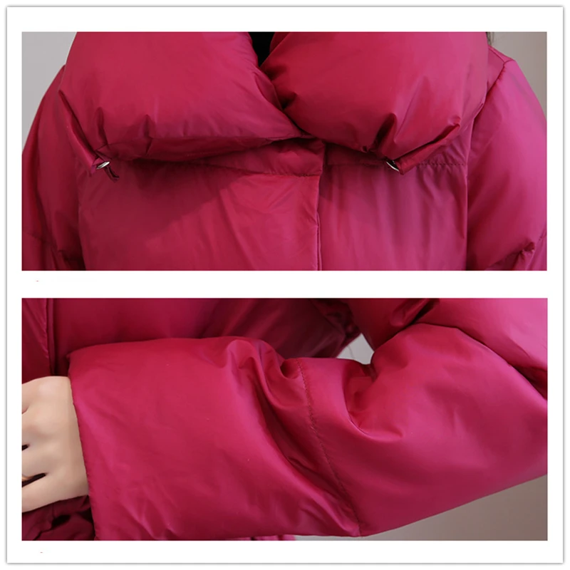 Mode Wmwmnu Rembourré Ceinture Manteau De Long Nouveau rose Parka Mince Manteaux Femme D'hiver Coton 2017 Red claret Black Femmes Veste qfxnBvrq