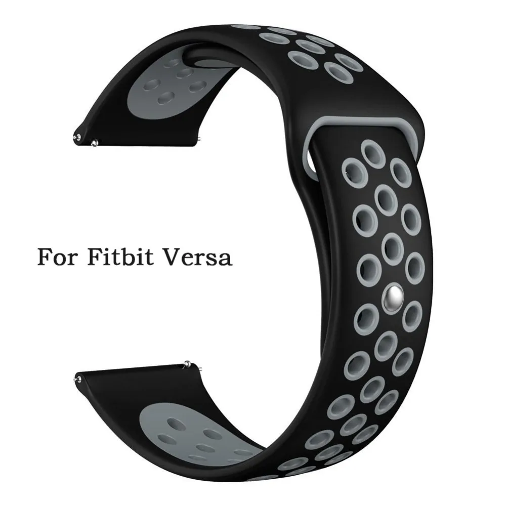 Спортивные силиконовые часы для Fitbit Versa Модные дышащие Сменные быстросохнущие