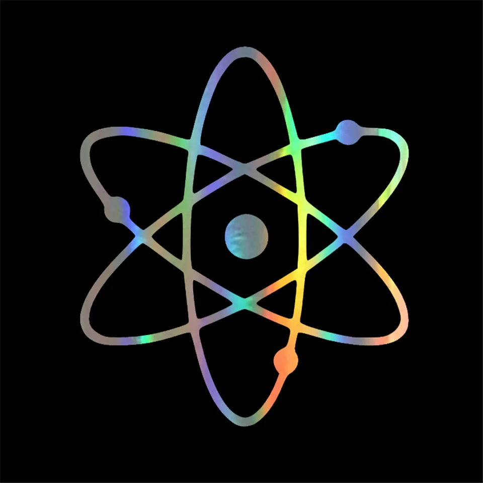 8.710.1CM Mysterious Atom Symbol Car Sticker Cover The Body Of The Personalized Vinyl Decals BlackSilverlaser (4)