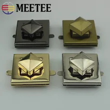 Meetee 2pcs Metal Metal Bag Twist Lock Square Round Handbags Purse Lock Buckle DIY Bag Luggage Hardware Accessories BD374 Meetee 2pcs Metal Metal Bag Twist Lock Square Round Handbags Purse Lock Buckle DIY Bag Luggage Hardware Accessories BD374