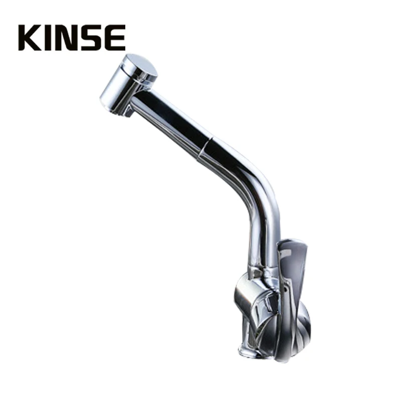 Modern design Kitchen Faucet Pull Out Single Handle Kitchen Sink Taps Basin Mixer Taps Brass Chrome Water Faucets