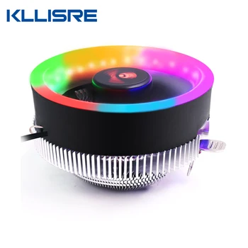 

Kllisre PC CPU Cooler Fan Heatsink LED Aperture CPU Cooling Fan Quiet Radiator For Intel 775/1155/1150/1151 AM3 AM3+