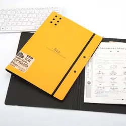 Высокое качество карамельный цвет многофункционал папка файла пластмассовая папка с зажимом экзамен папка для бумажных документов