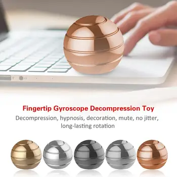 

Desktop Decompression Rotating Spherical Gyroscope Kinetic Desk Toy Fidget Toy Optical Illusion Flowing Finger Toy For Adult