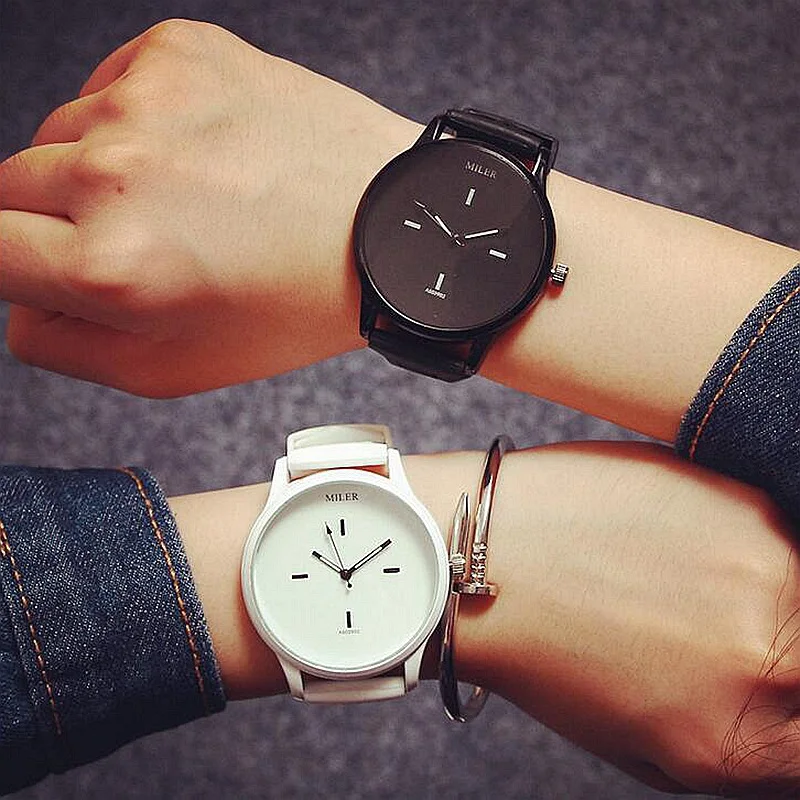 fashion Brand Black White Silicone Watches Student Women Men Sport Quartz Watch Couple Slim Casual Watch Relojer Feminino fashion Brand Black White Silicone Watches Student Women Men Sport Quartz Watch Couple Slim Casual Watch Relojer Feminino
