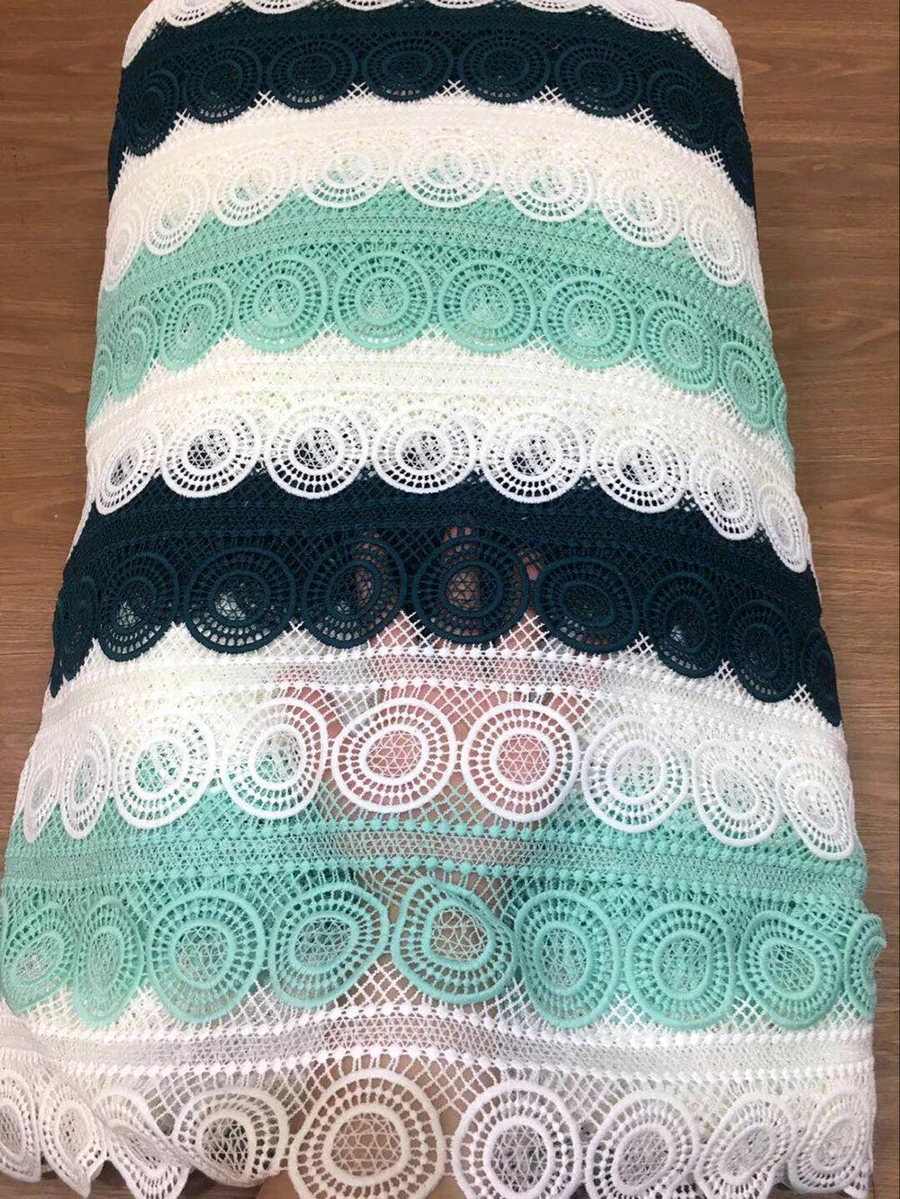 

Free shipping (5yards/pc) Newest style African Cord lace fabric High quality guipure lace fabric for wedding party dress