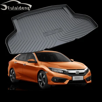 

Black Waterproof Anti-Slip Trunk Mat TPO Car & Trunk Tray Mat Protector Cover in Heavy Duty for Honda Civic 2016 2017