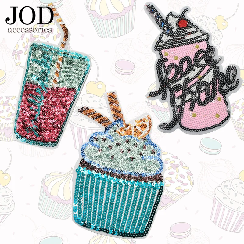 Buy JOD 3PCS Set Girl DIY Iron on Large Sequin Patches