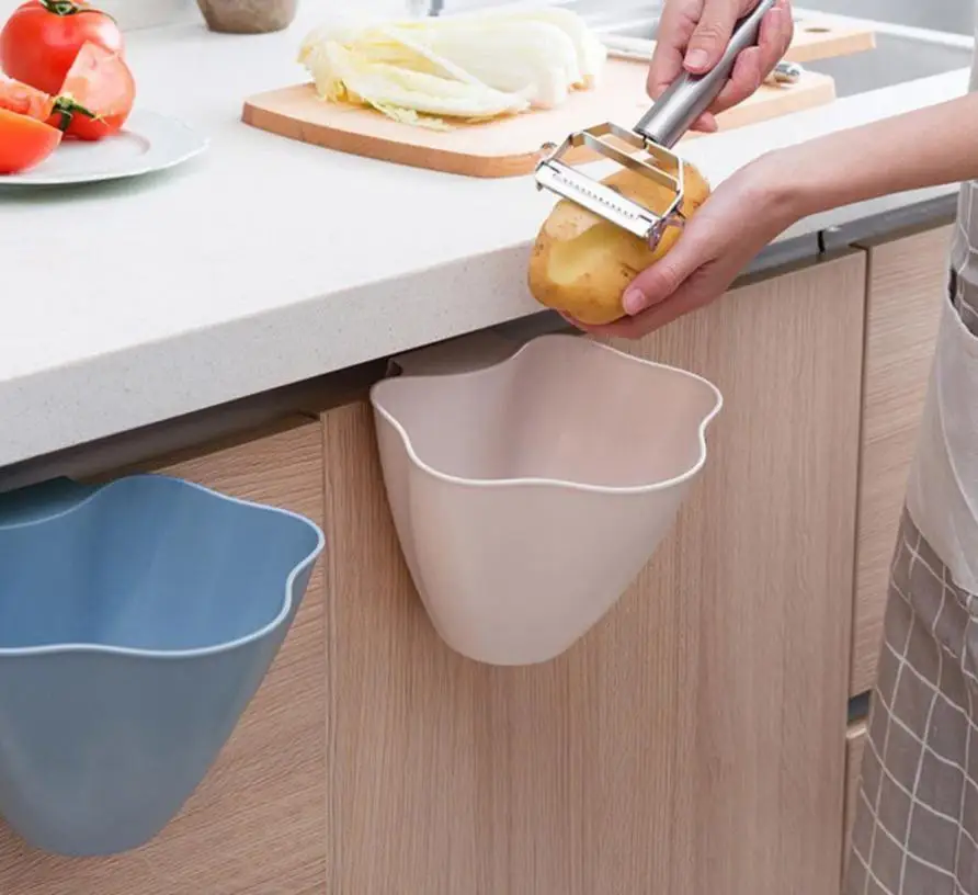 

New Kitchen Cabinet Door Hanging Trash Garbage Bin Can Rubbish Container TOP the goods for kitchen plastic container 29