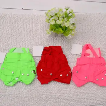 

Neon candy chromophous formal pet suspenders dog all-match jeans legging trousers summer teddy