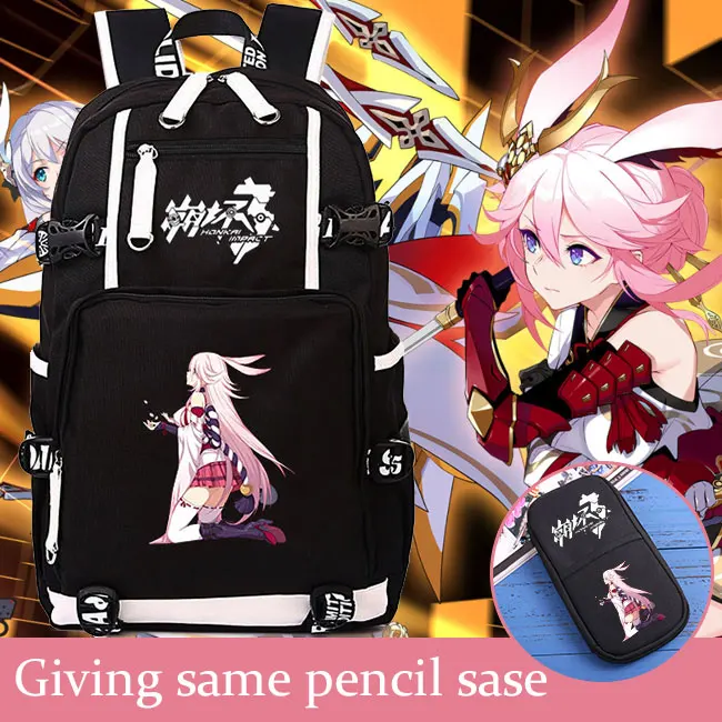 31 стиль Honkai Impact 3-й студенческий брезентовый школьный ранец Yae рюкзак Сакура сумка