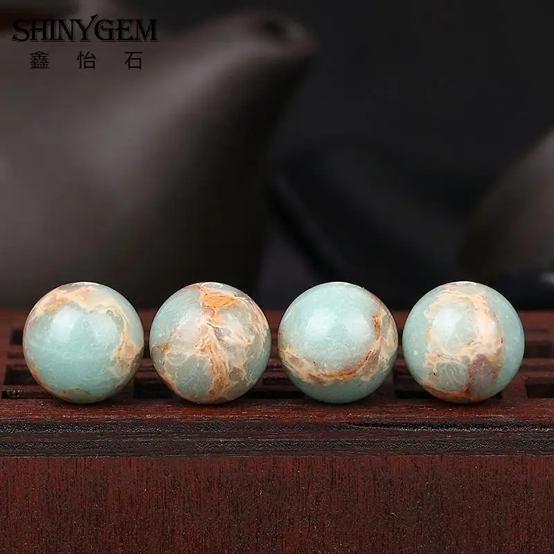 ShinyGem 4/6/8/10/12 мм круглые змеиные бусины уникальный синий зеленый морской осадок