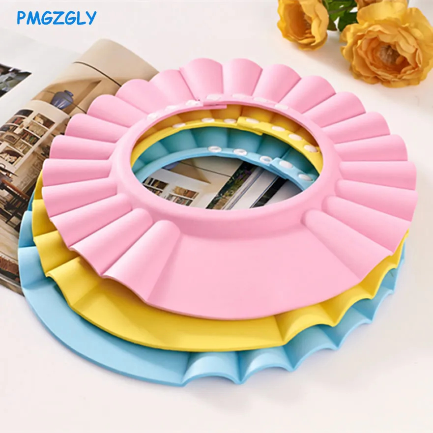 Shampoo Cap Waterproof Hat Water Resist Children Wash Hair Shield Bath Shower Adjustable Baby Child Kids Shampoo Cap Shower Prod