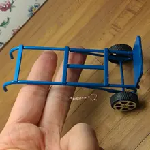 Кукольная Миниатюра 1:12 игрушка сад Металл синий тележка Длина 9,5 см SPO637