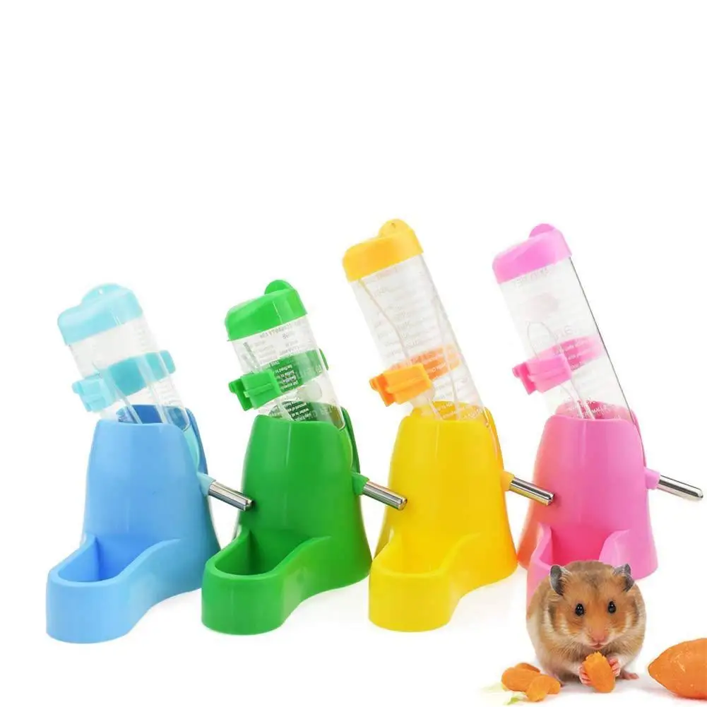 Adeeing 125ml Hamster Drinking Bottle with Food Container & Base Hut