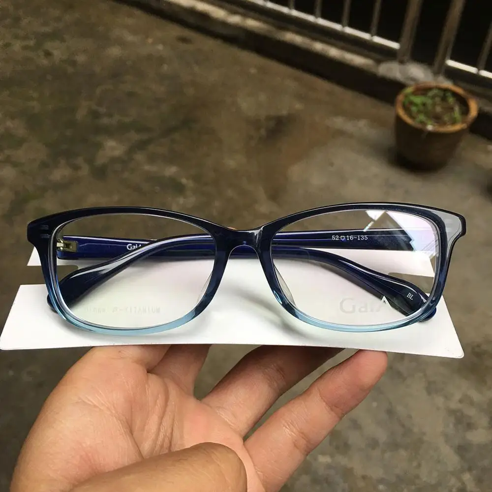 

Japan top quality large acetate glasses frames gradient color for women