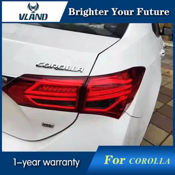 

Modified LED Red Rear Tail Lamps Striped Lights Fit For Toyota Corolla 2014 2015 2016 taillights Tail Lights LED Rear Lamp