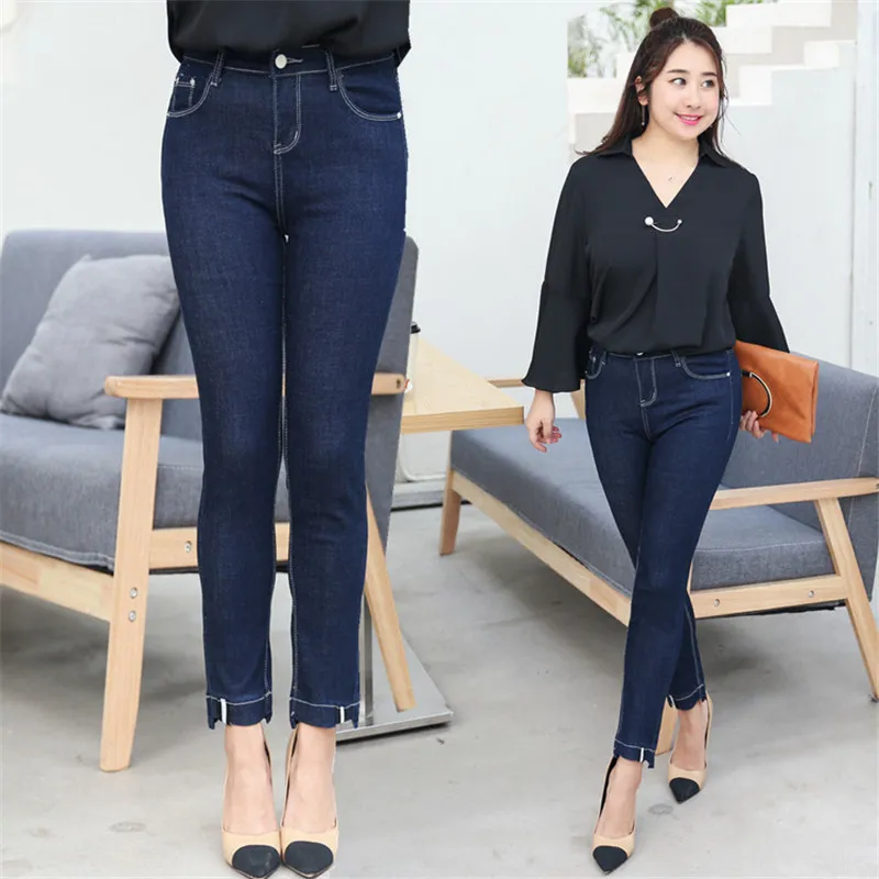 Plus Size 4XL Summer Skinny Jeans Woman Denim Pencil Pants