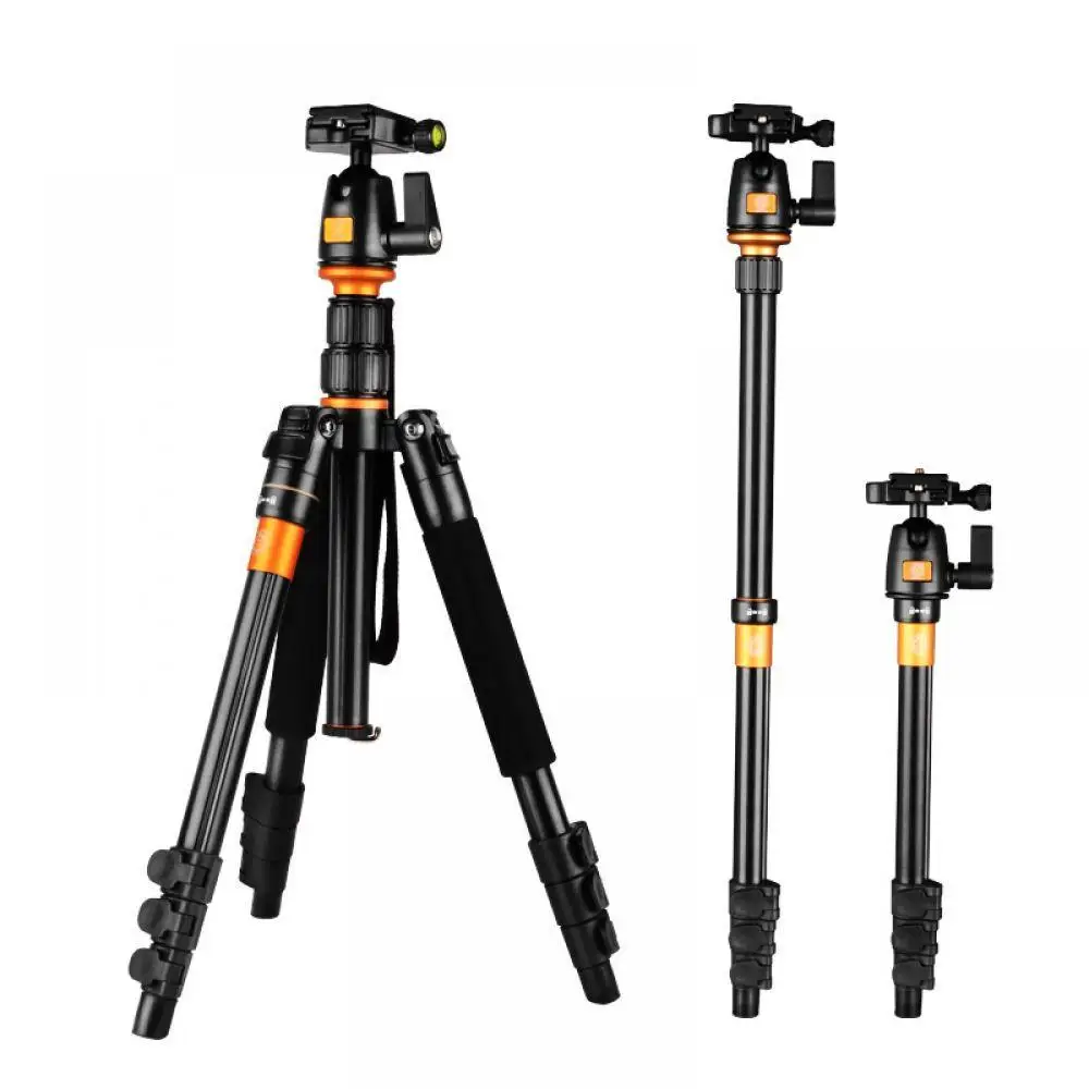 

QZSD Q555 Camera Tripod Aluminium Alloy Camera Video Monopod Professional Extendable Tripod With Quick Release Plate Stand