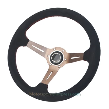 

Suede Leather ND Steering Wheel Universal 350mm/14 inch Titanium Racing Car Steering Wheel
