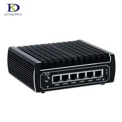 Мульти-Функция мини-неттоп ПК, двухъядерный процессор DDR4 безвентиляторный сливовый Мини ПК Celeron 3865U/i3 7100U с 6 * LAN HTPC HDMI 1 * COM
