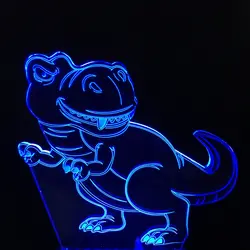 3D красочные USB Новинка динозавр стол ночник светодиодный Красочные градиент настольная лампа дети игрушки Праздничные подарки для сна