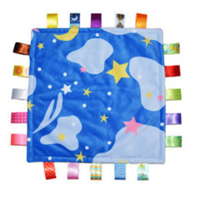 1 шт. супер мягкое квадратное полотенце детское комфортное одеяло этикетка успокаивающее полотенце удобное как Многофункциональная игрушка детское комфортное полотенце - Цвет: 5