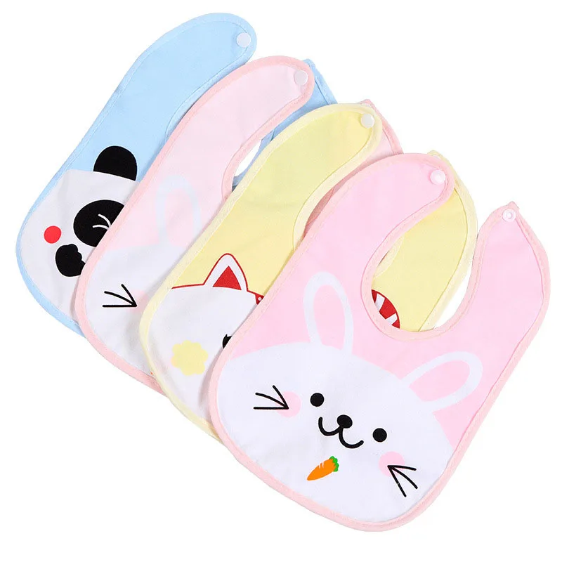 Cotton Baby Bibs Cartoon Kids Baby Girl Boy Babador Bibs Scarf Cute Animal Infant Toddler Burp Cloth Baby Feeding Stuff Baberos